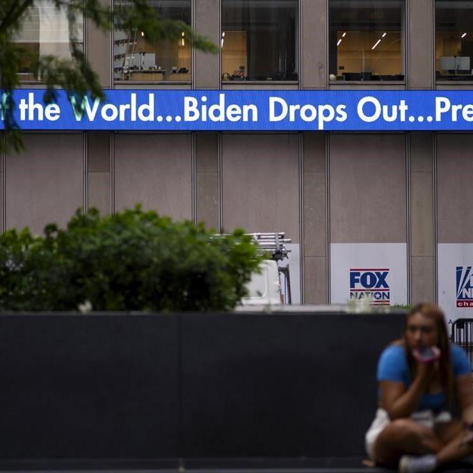 On a summer Sunday, Biden withdrew with a text statement. News outlets struggled for visuals